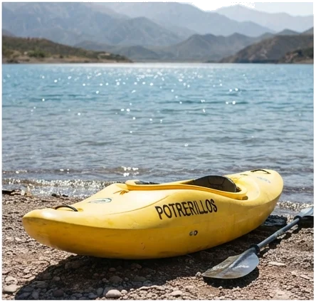 El Embalse de Potrerillos: el espejo de agua entre los cerros